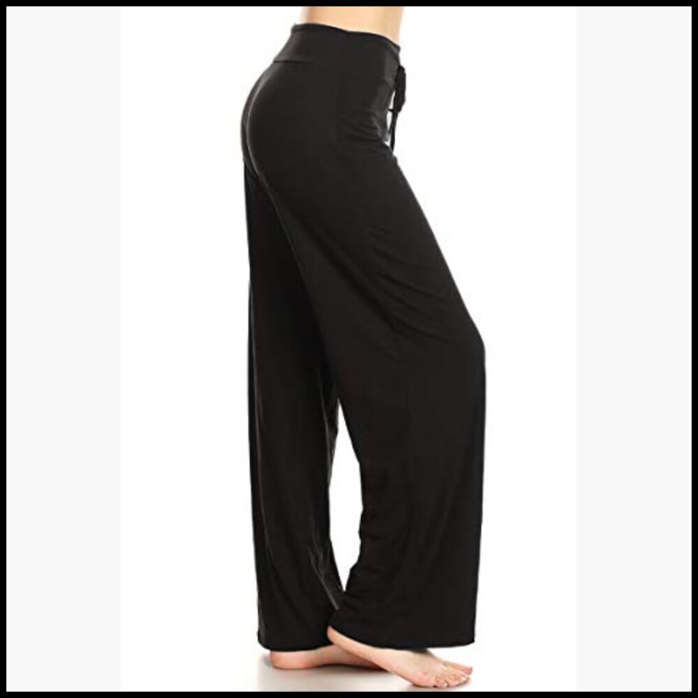 Polyester Blend Drawstring Pajama Pants For Loung… - image 2